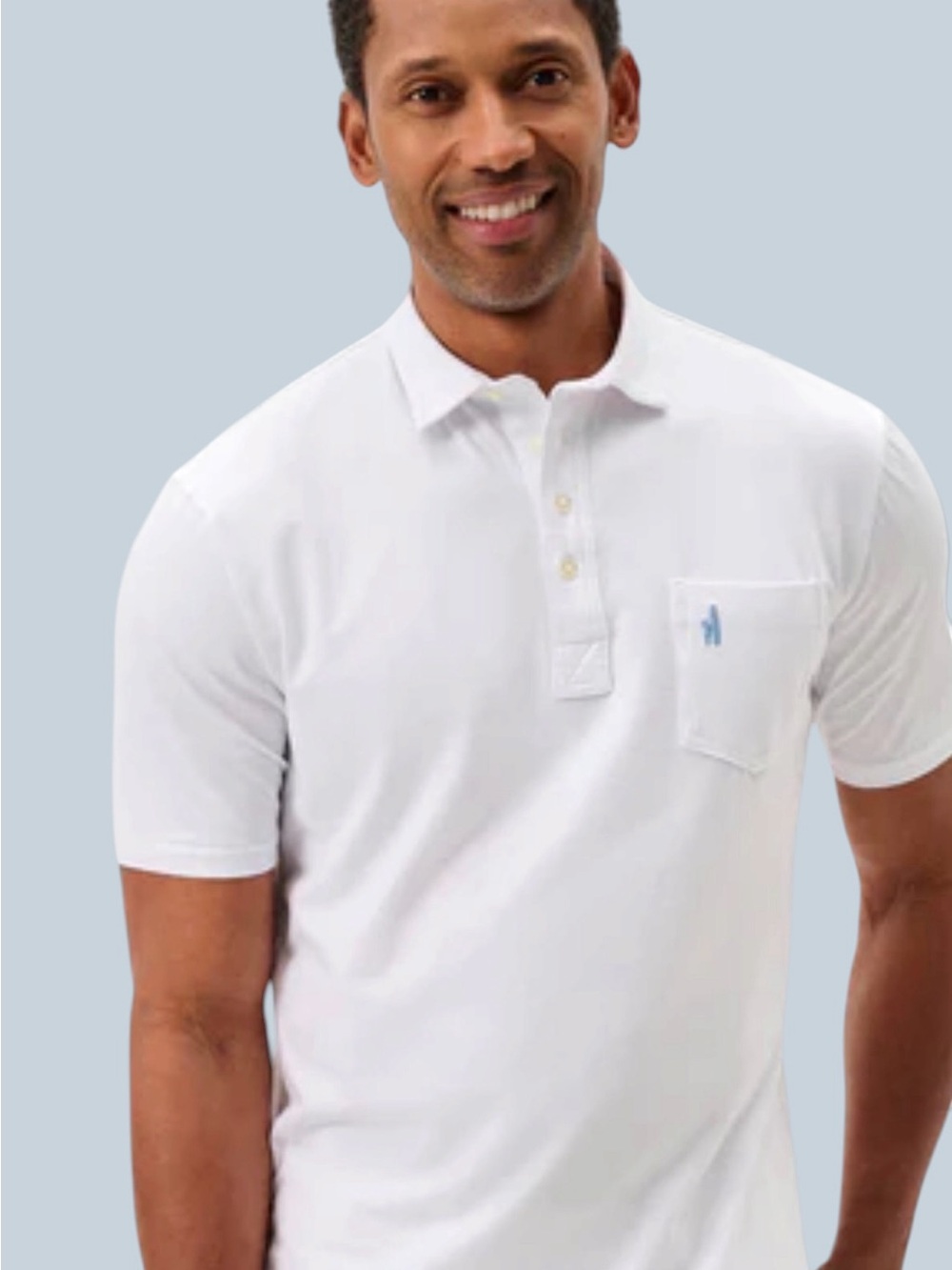 johnnie-O Original 4-Button Solid Polo w/Chest Pocket - Size Large